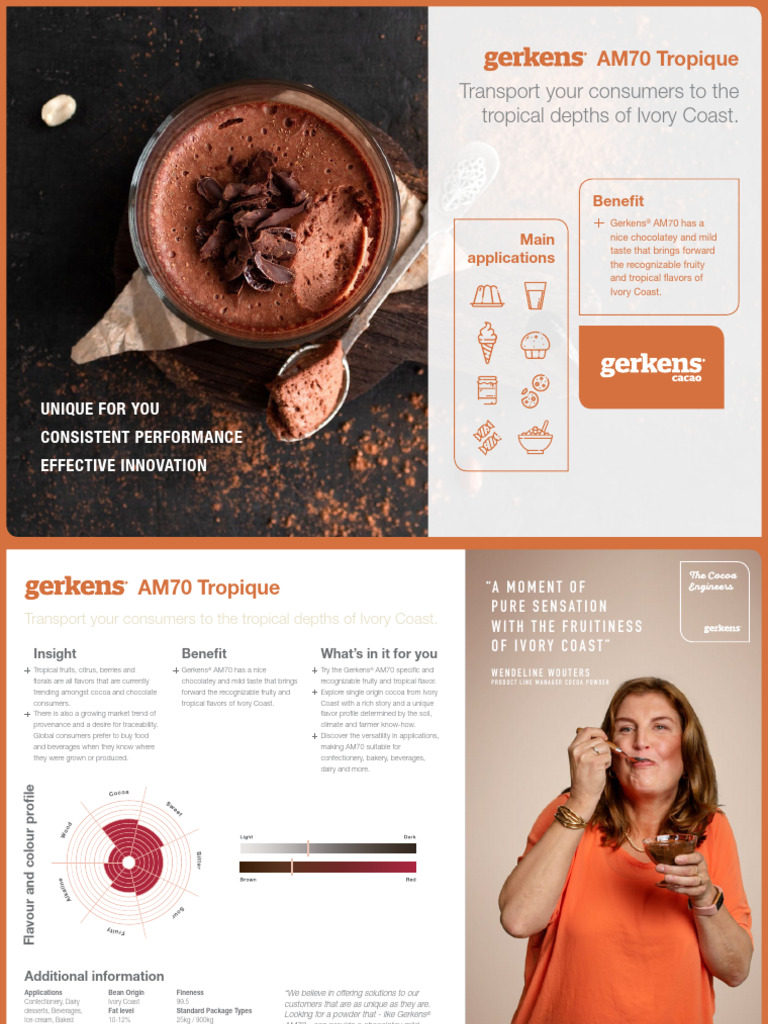 ccc-emea-gerkens-am70-productsheet | PDF | Chocolate | Foods