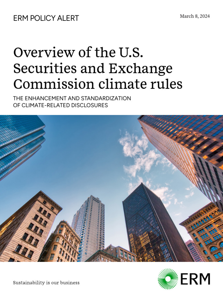 ERM Market Update - SEC Climate Rules | PDF | U.S. Securities And ...