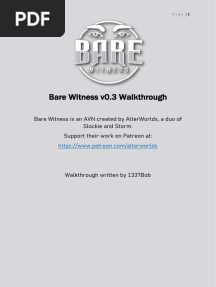 Bare Witness v0.3 Walkthrough