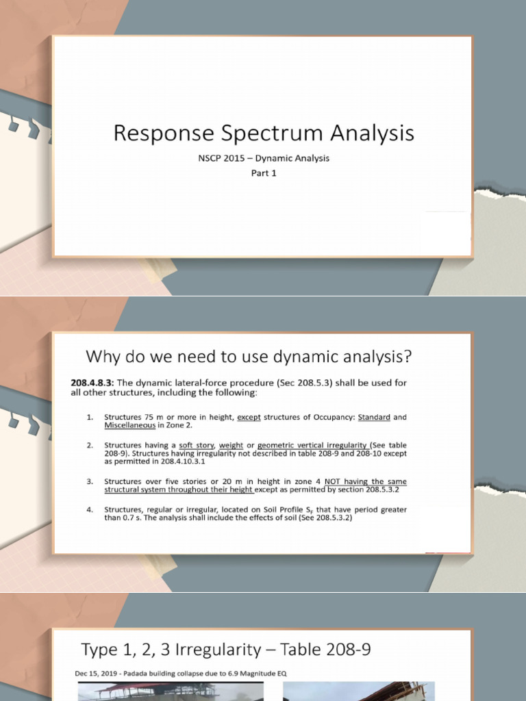 Response Spectrum Analysis Example | PDF