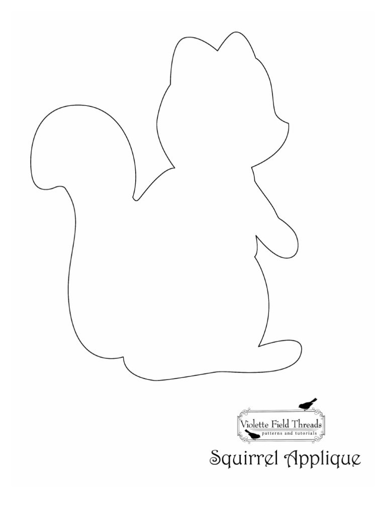 Squirrel Applique | PDF