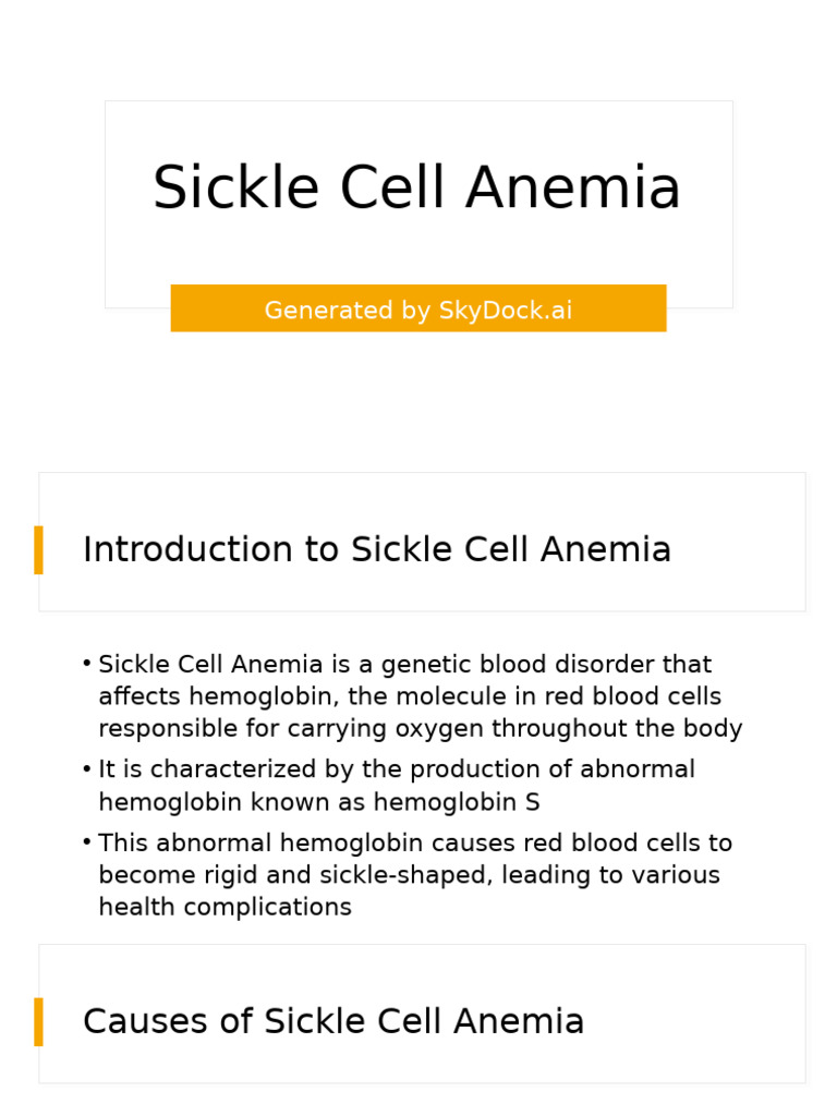 Understanding Sickle Cell Anemia | PDF | Anemia | Hematology