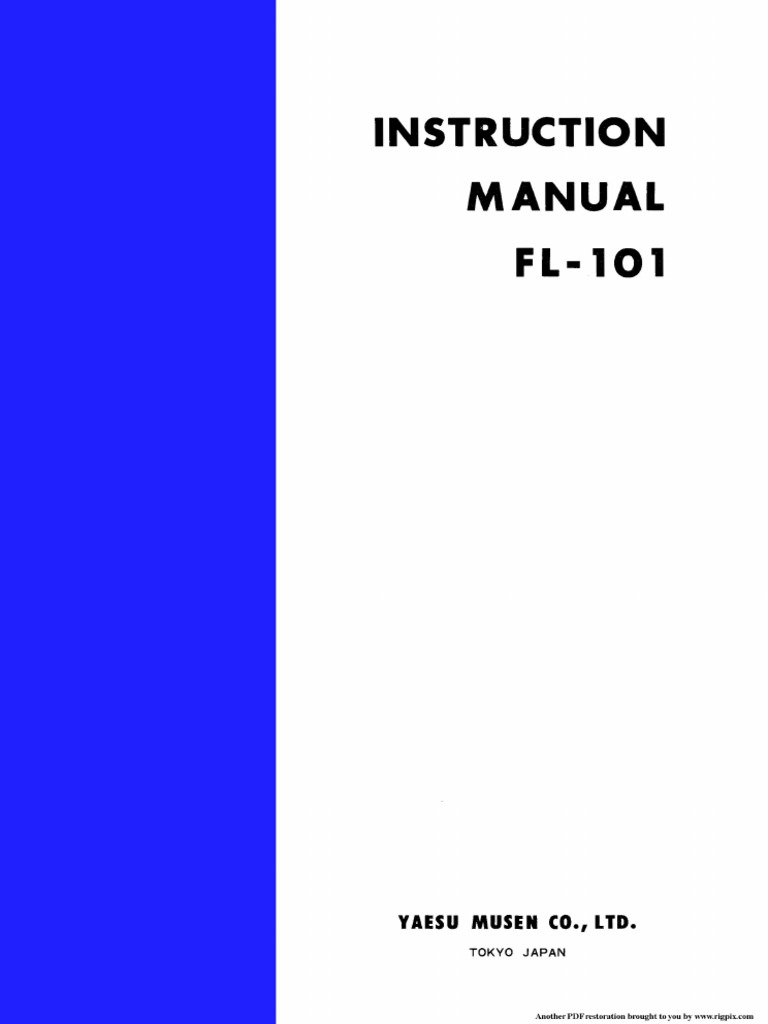 Fl101 Manual | PDF