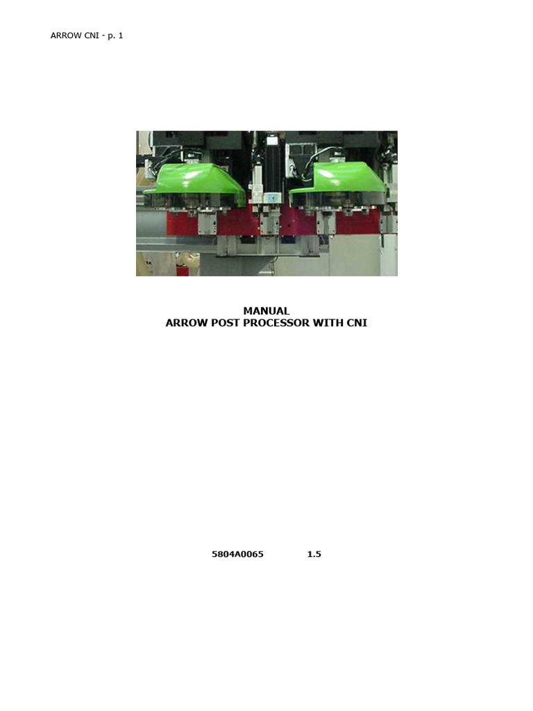 Arrow CNI Post Processor Manual | PDF | Cartesian Coordinate System ...