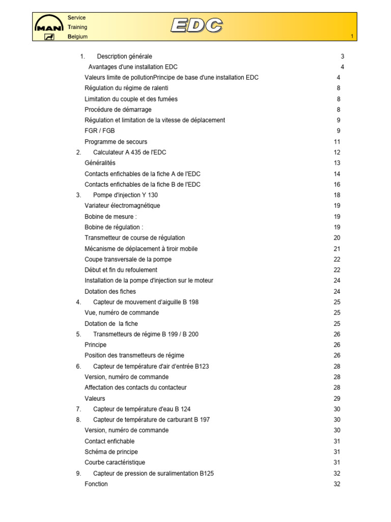 Installation EDC : Principe et Avantages | PDF | Injection (moteur) | Pompe