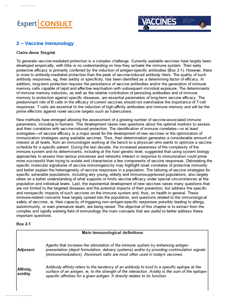 13.01 - Vaccine Immunology - How Do Vaccines Mediate Protection | PDF ...