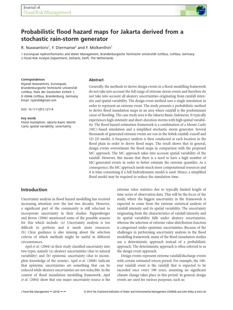 Probabilistic Flood Maps for Jakarta | PDF | Flood | Statistics