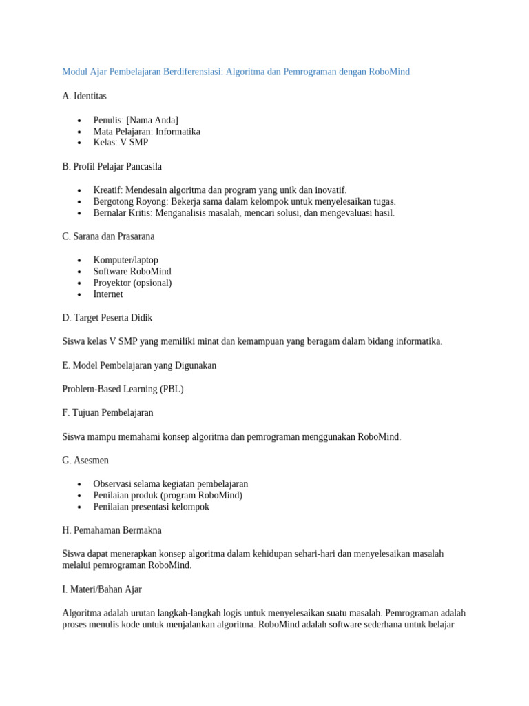 Modul Algoritma Dan Pemrograman | PDF