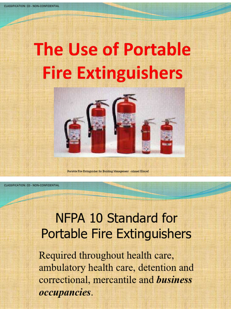 Portable Fire Extinguisher for Building Management-1 | PDF | Hazards ...