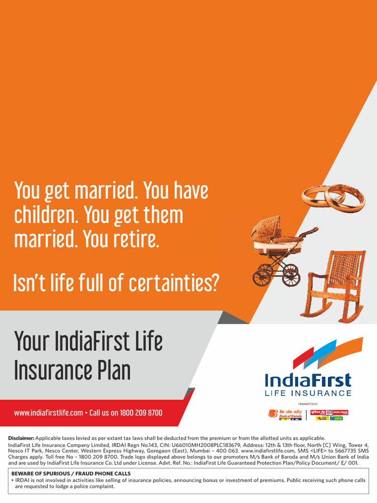 IndiaFirst Life Guaranteed Benefit Plan | PDF | Insurance | Life Insurance