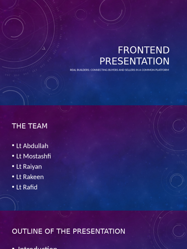Frontend Presentation | PDF