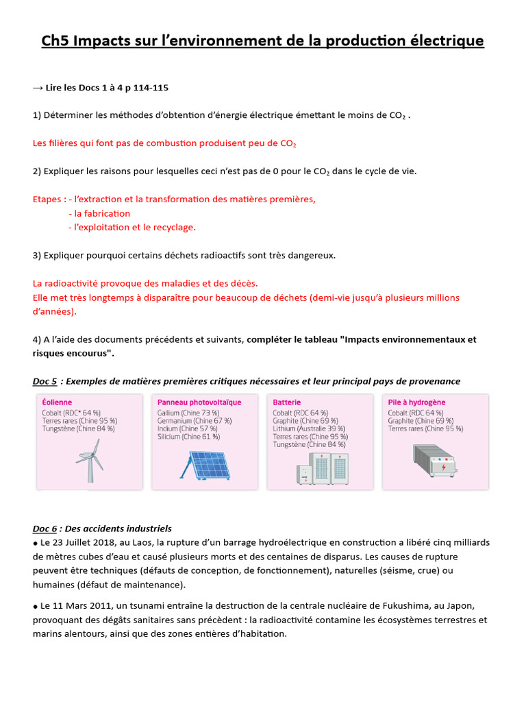 Impacts environnementaux de l'énergie électrique | PDF | la pollution ...
