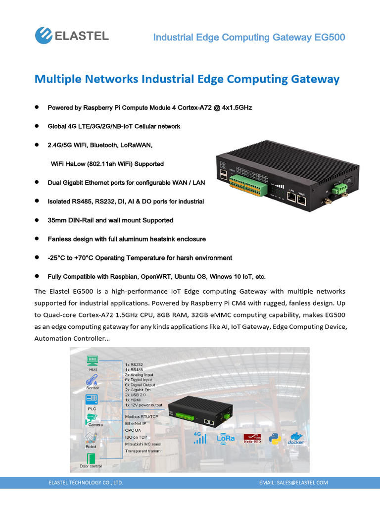 EG500-Datasheet-v1.1 | PDF | Wi Fi | Raspberry Pi