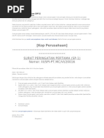 Contoh Surat Peringatan Kedua (SP2) | PDF