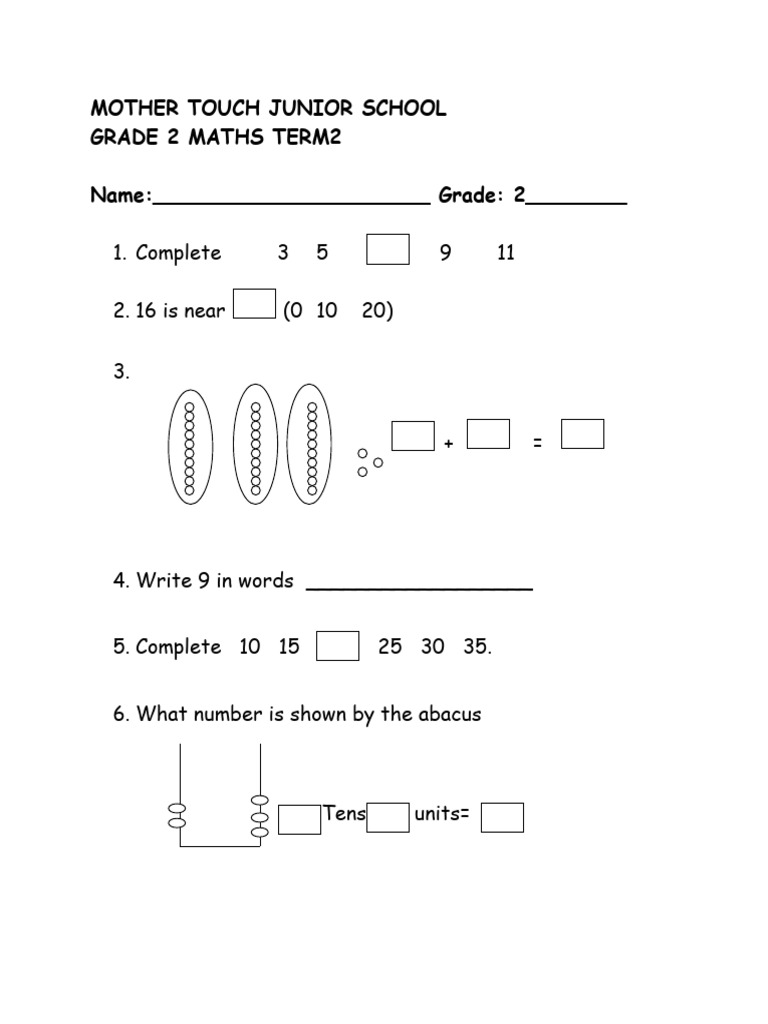 Grade 2 Maths-1 | PDF