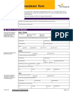 Change of Benificiary Non Financial Amedment Form
