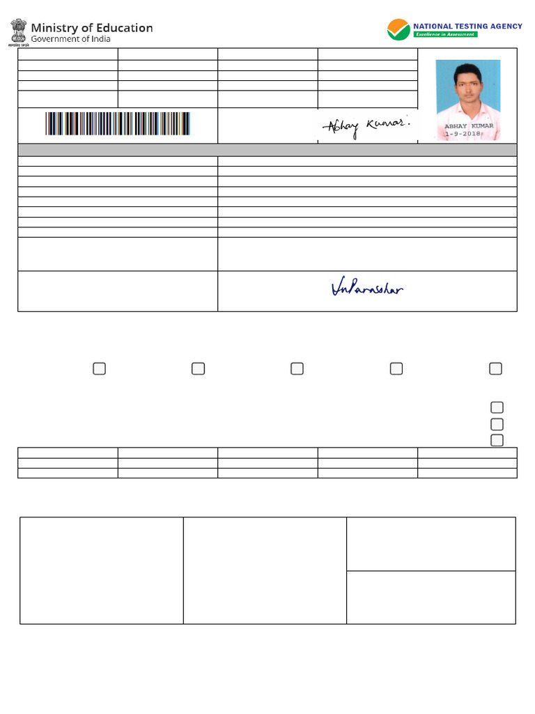 AdmitCard | PDF | Identity Document