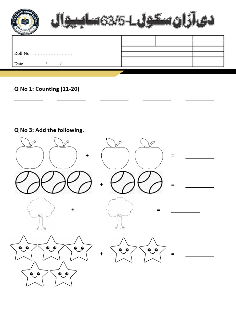 Math Worksheet for Class Prep | PDF