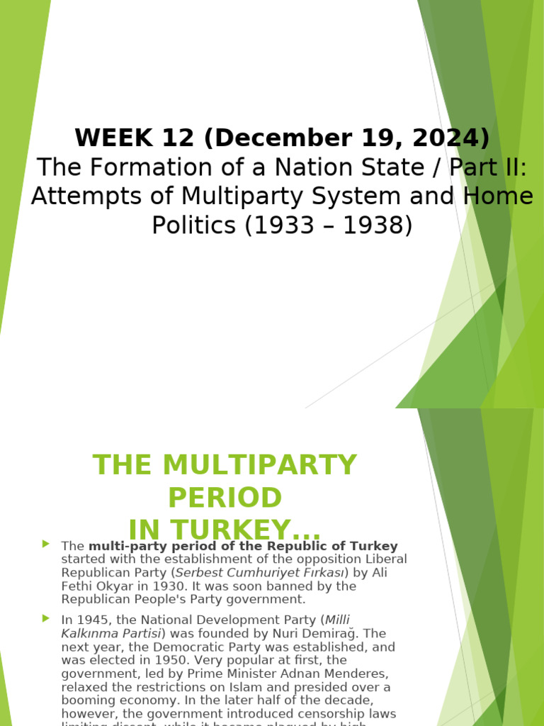 Turkey's Early Multiparty Politics (1933-1938) | PDF | Mustafa Kemal ...