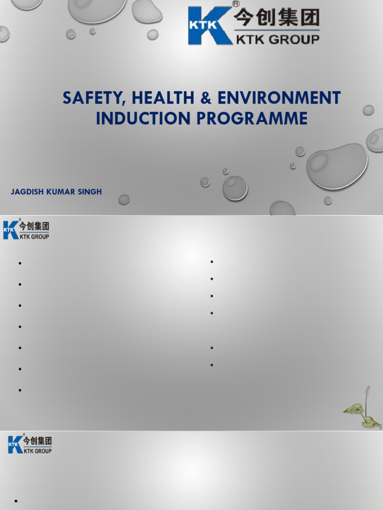 SHE INDUCTION Training | PDF | Personal Protective Equipment | Fires