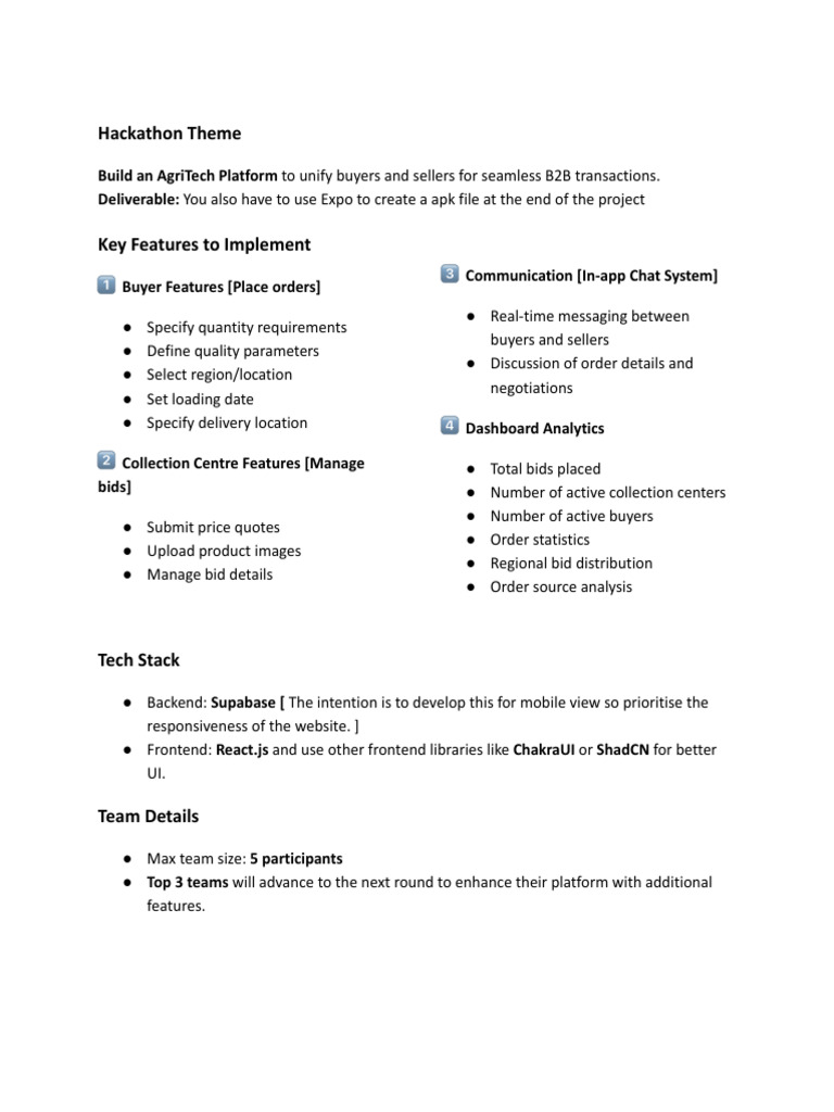 AgriTech Hackathon: Build a B2B Platform | PDF | Computing