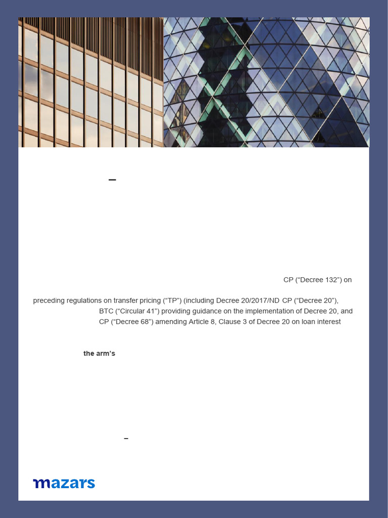 (ENG) Mazars in Vietnam - Tax Alert - Decree 132 - 2020 On Transfer ...