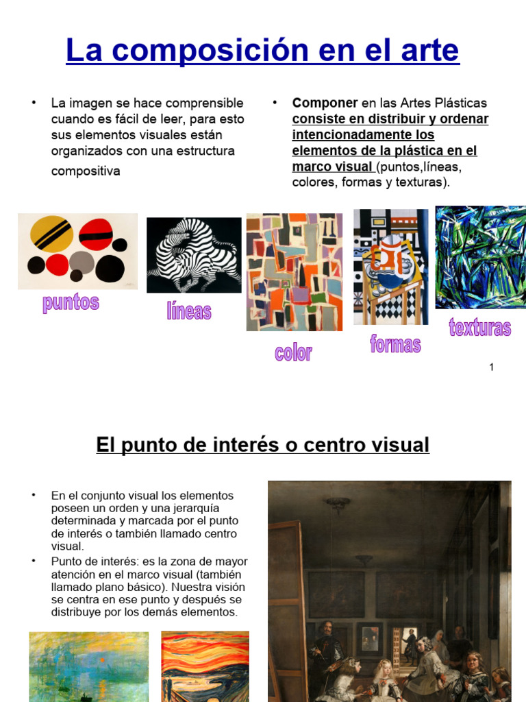 Composición en Artes Plásticas: Claves Visuales | PDF | Composición ...