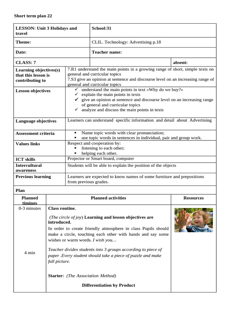 lesson plan 5 | PDF | Educational Assessment | Teachers