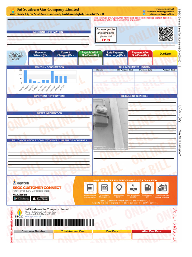 Gas Bill Summary for Nabi Bux Soomro | PDF | Money | Economies