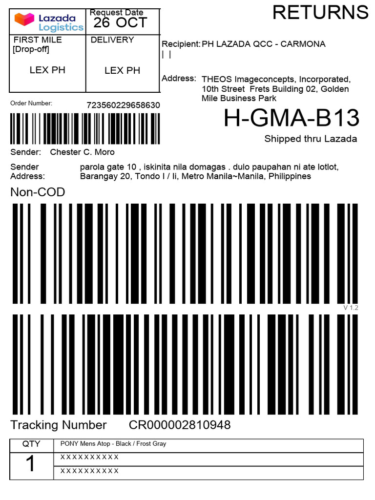 Lazada Order Details and Tracking Info | PDF