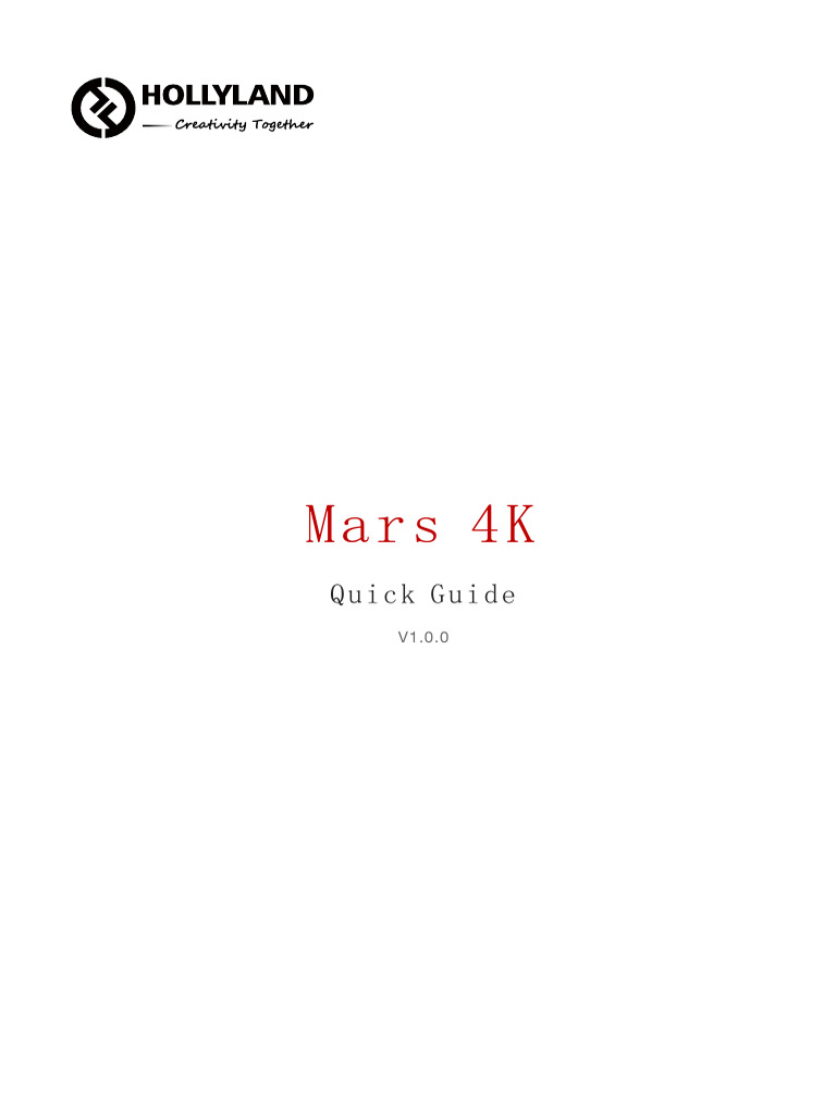 Mars 4K User Manual (English) V1.0.0 | PDF | Usb | Hdmi