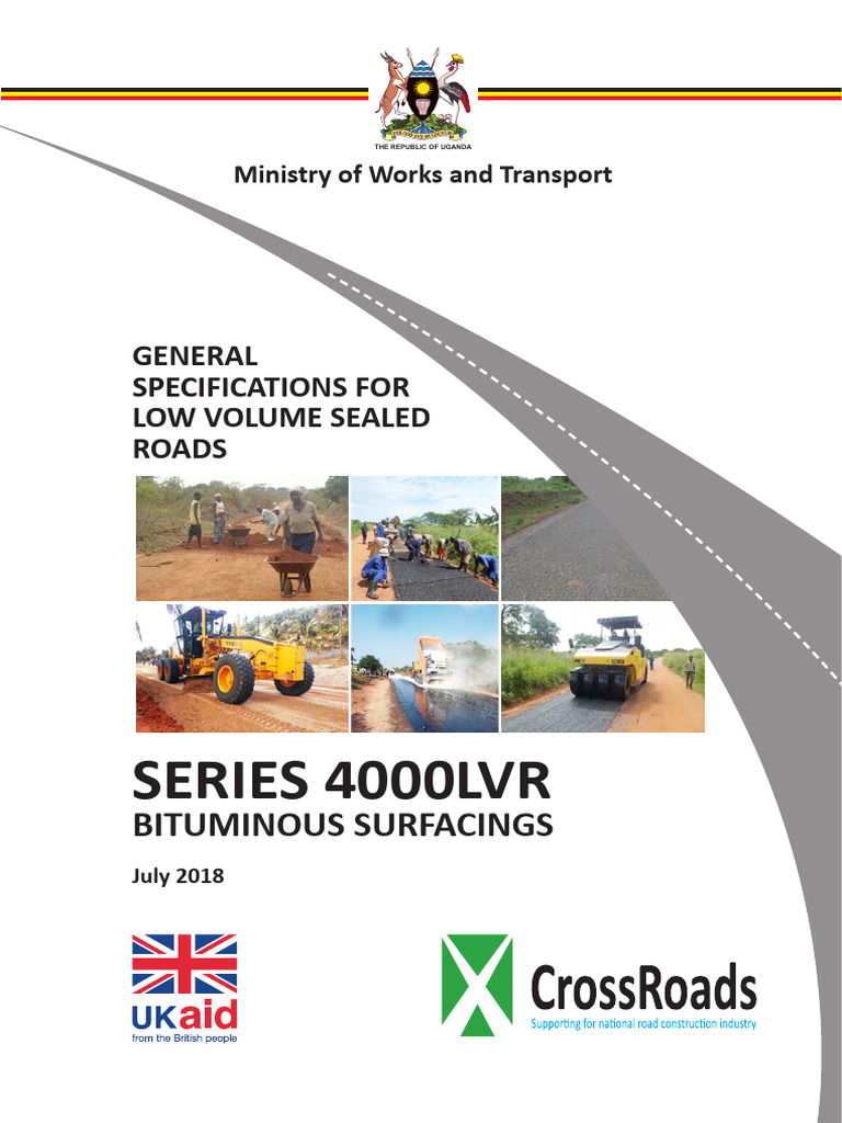 Low Volume Sealed Roads Specifications | PDF | Pump | Road