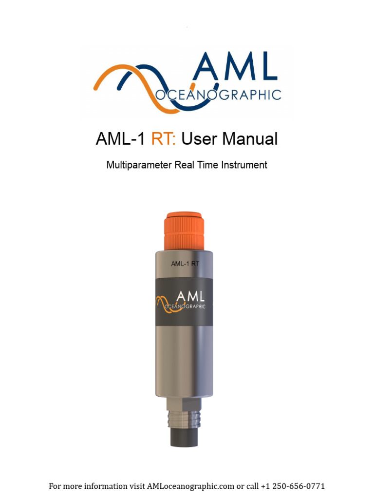 AML-1 RT Instrument User Manual | PDF | Electrical Connector | Booting