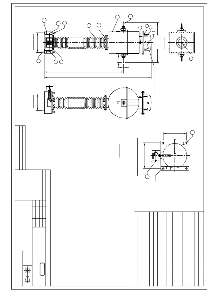 220kV Current Transformer GA Drawing | PDF | Electrical Components ...