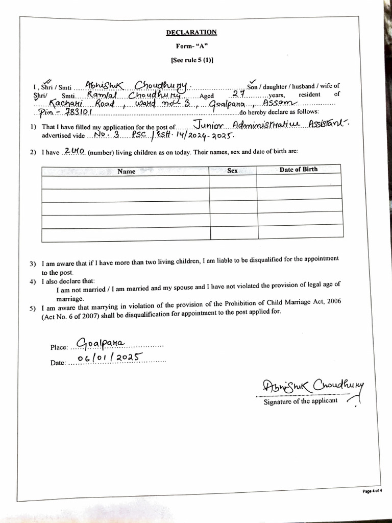 Form A | PDF