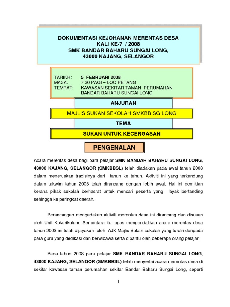 Cth Dokumentasi Merentas Desa Pdf