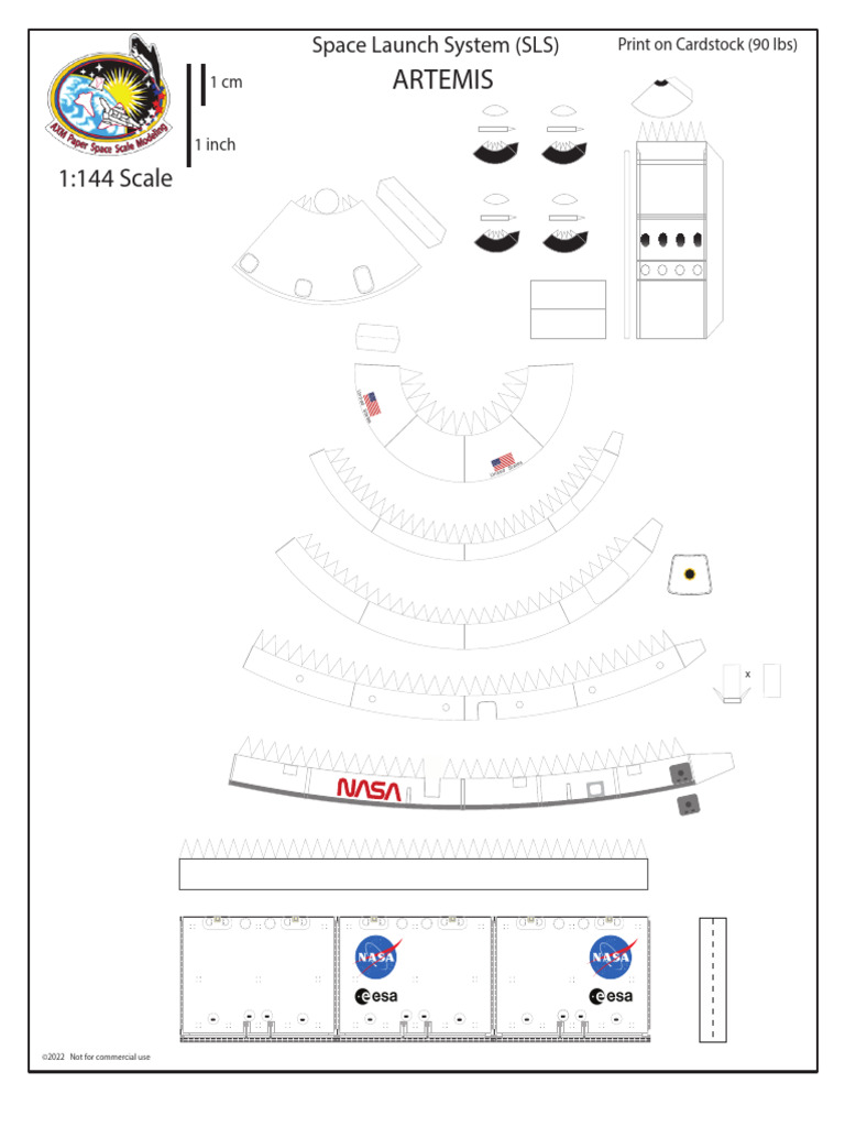 SLS Artemis Model Assembly Guide | PDF | Space Launch System | Rocketry