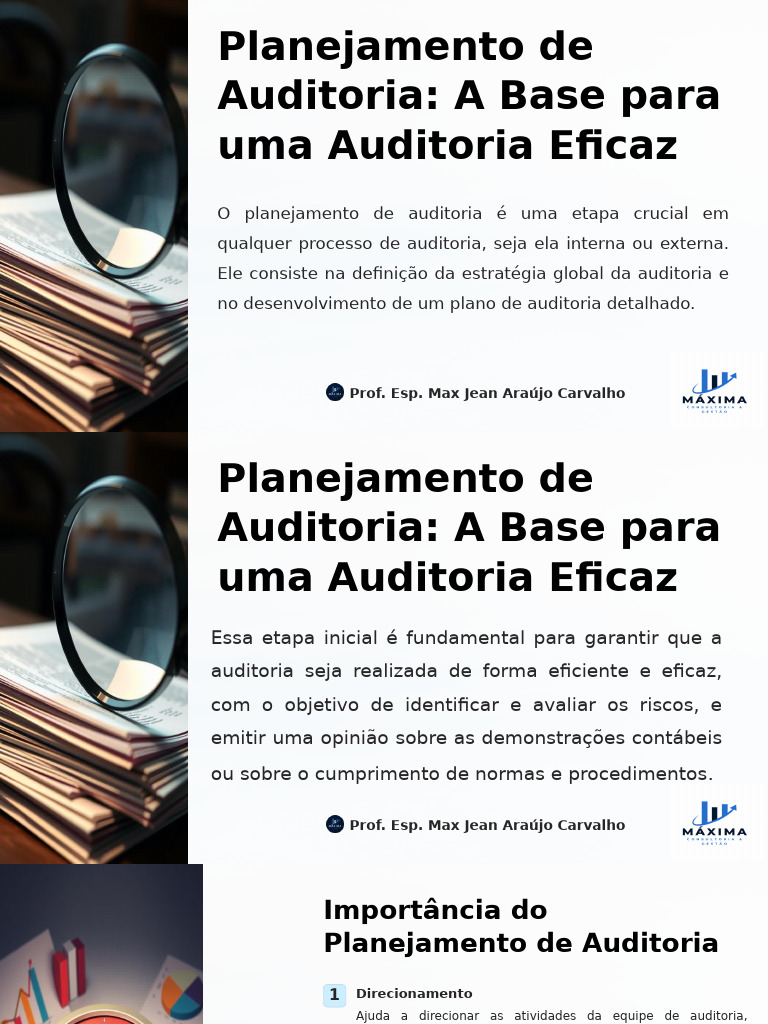 Planejamento Eficaz de Auditoria | PDF | Planejamento | Contabilidade