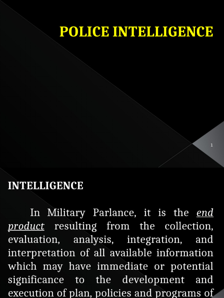 History of Police Intelligence Methods | PDF | Classified Information ...