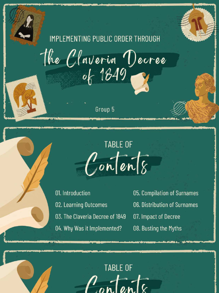 Group 5 Implementing Public Order Through The Claveria Decree of 1849 | PDF