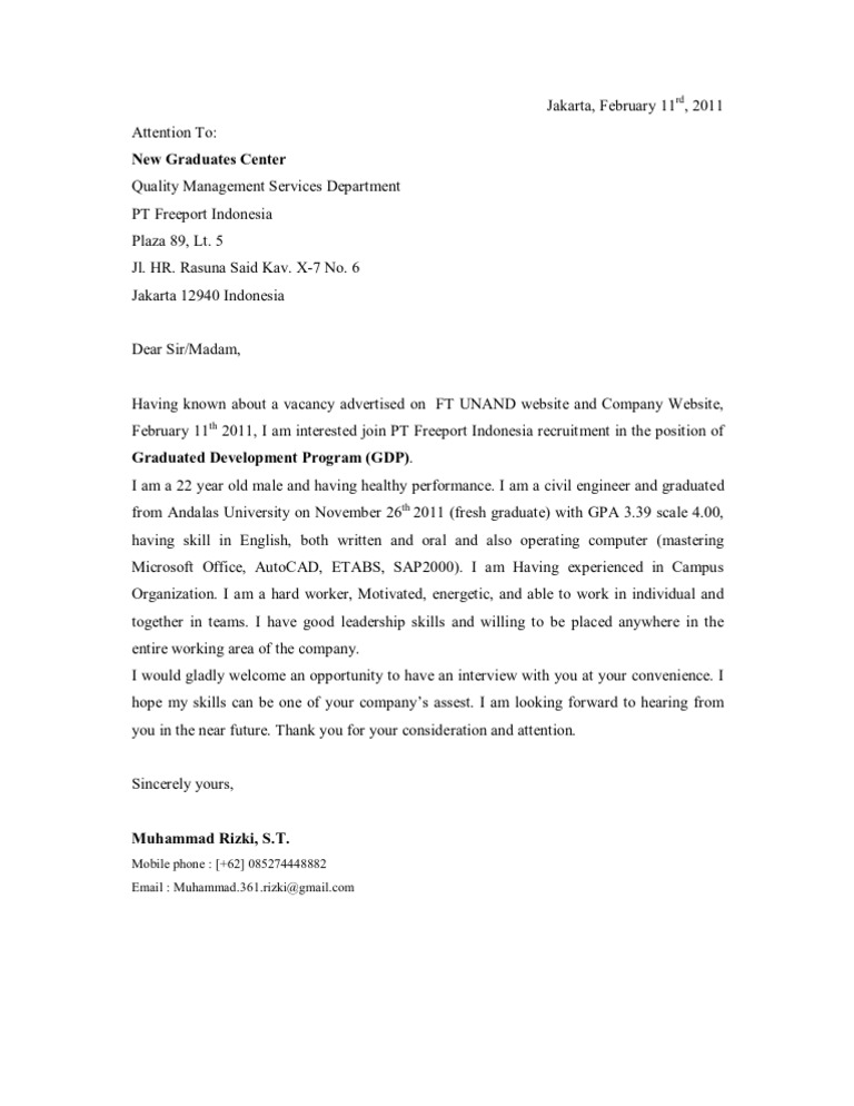 aPLLication Letter | PDF | Career & Growth