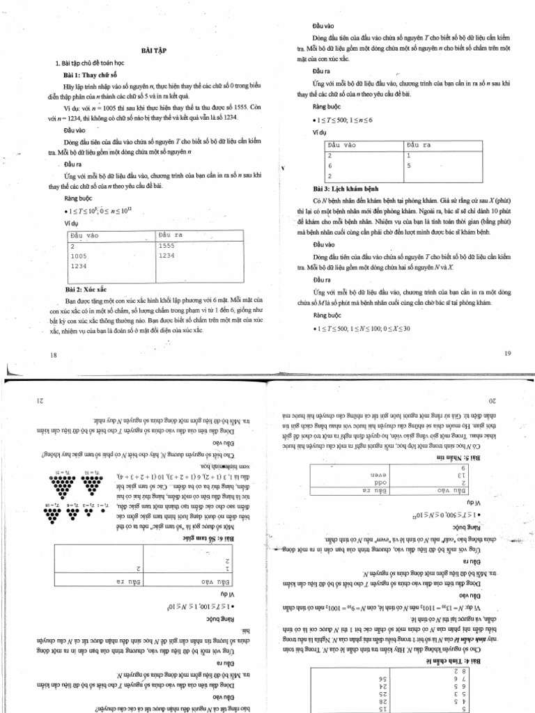 Bai Tap 1-20 | PDF