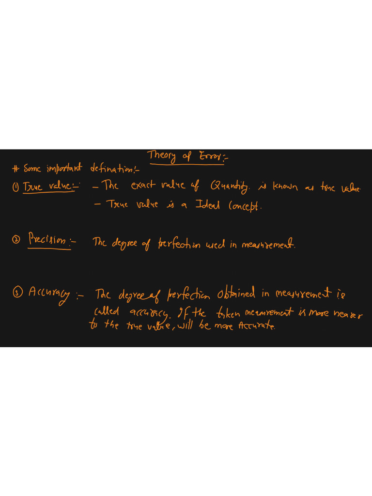 Theoey of Error | PDF