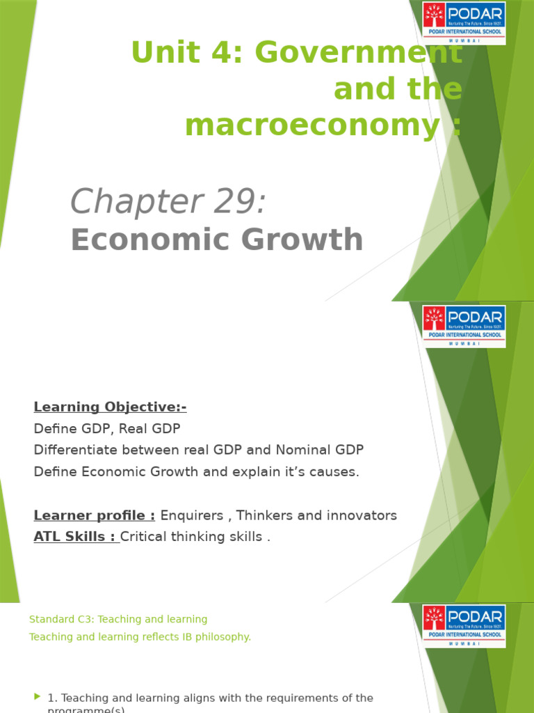 Chapter 29 Economic Growth | PDF | Cost Of Living | Fiscal Policy