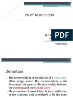 Memorandum of Association Presentation
