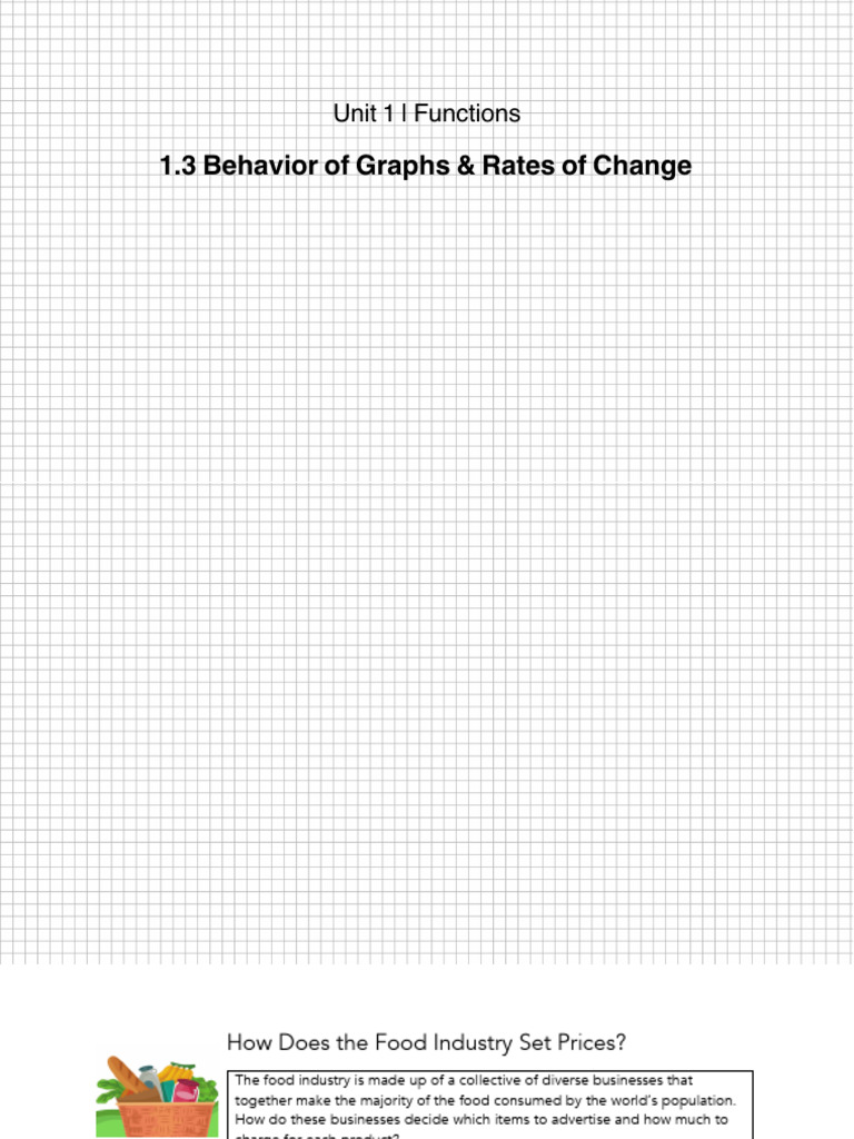 1.3+Graph+Behavior+%26+Rates+Fo+Change | PDF | Prices | Economies