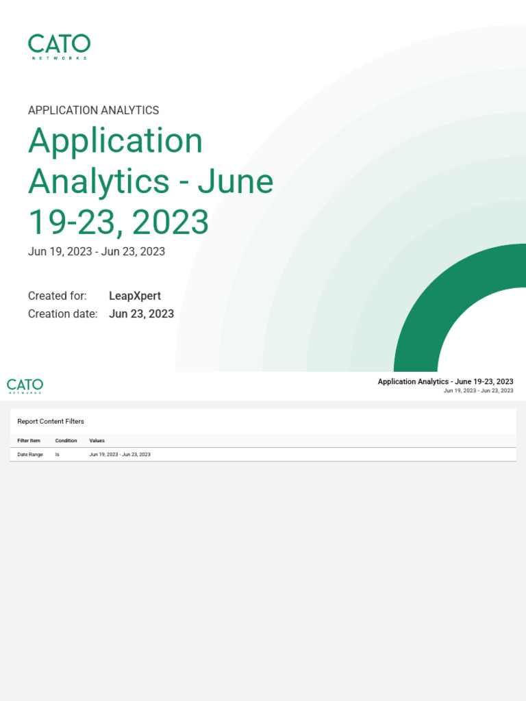 Application Analytics Report: June 2023 | PDF | Application Software ...