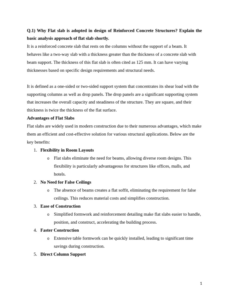 Advantages of Flat Slab Design | PDF | Beam (Structure) | Column