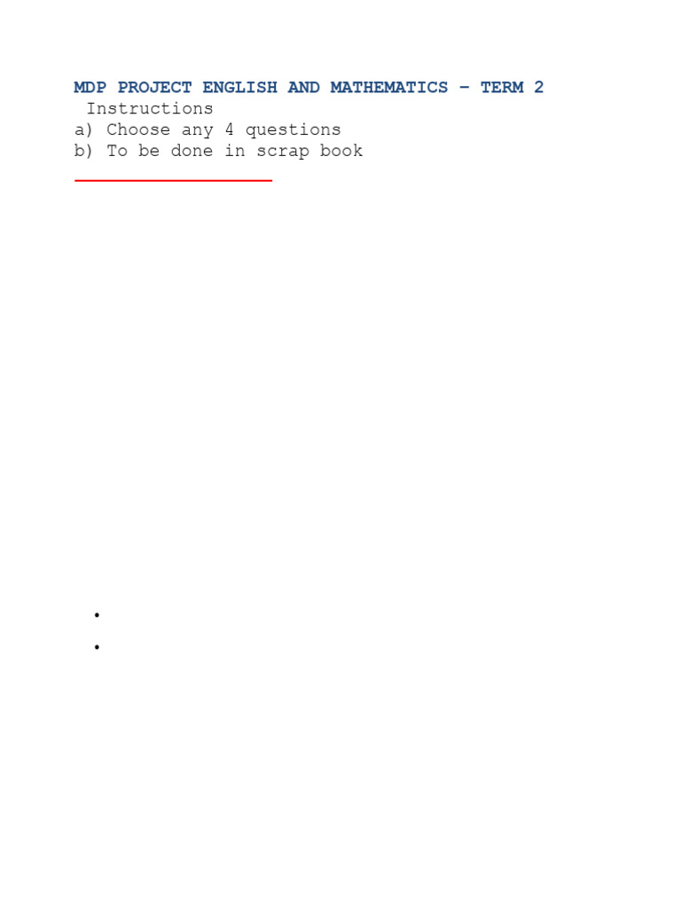 MDP Water Project for Class 3 | PDF | Water