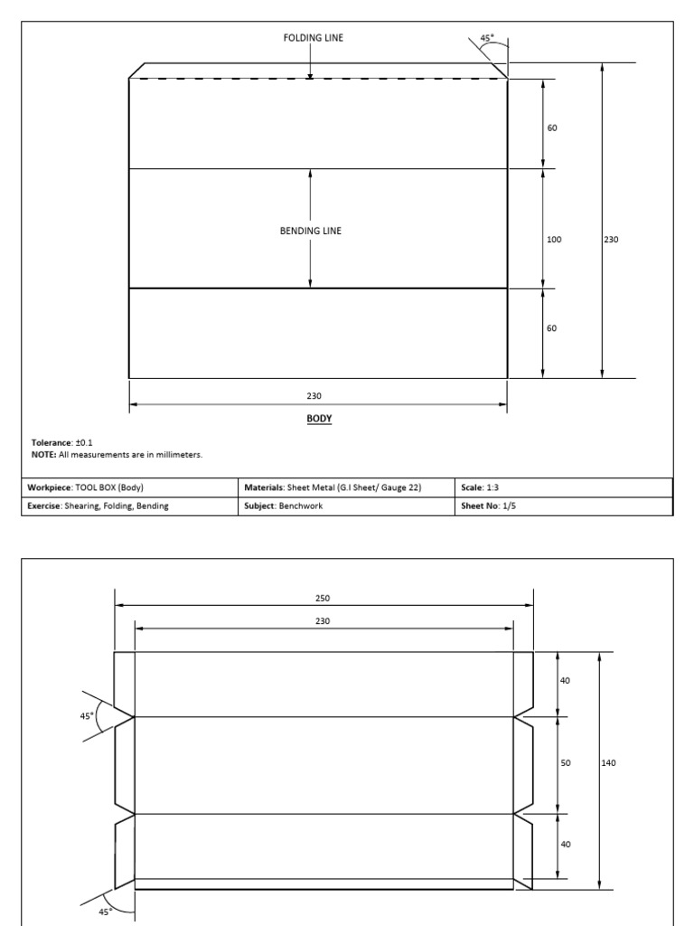 Working Plan Toolbox | PDF | Sheet Metal | Chemical Substances